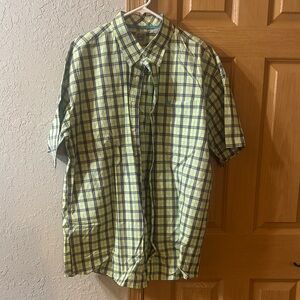 Men's Cinch Green Plaid Short Sleeve Shirt